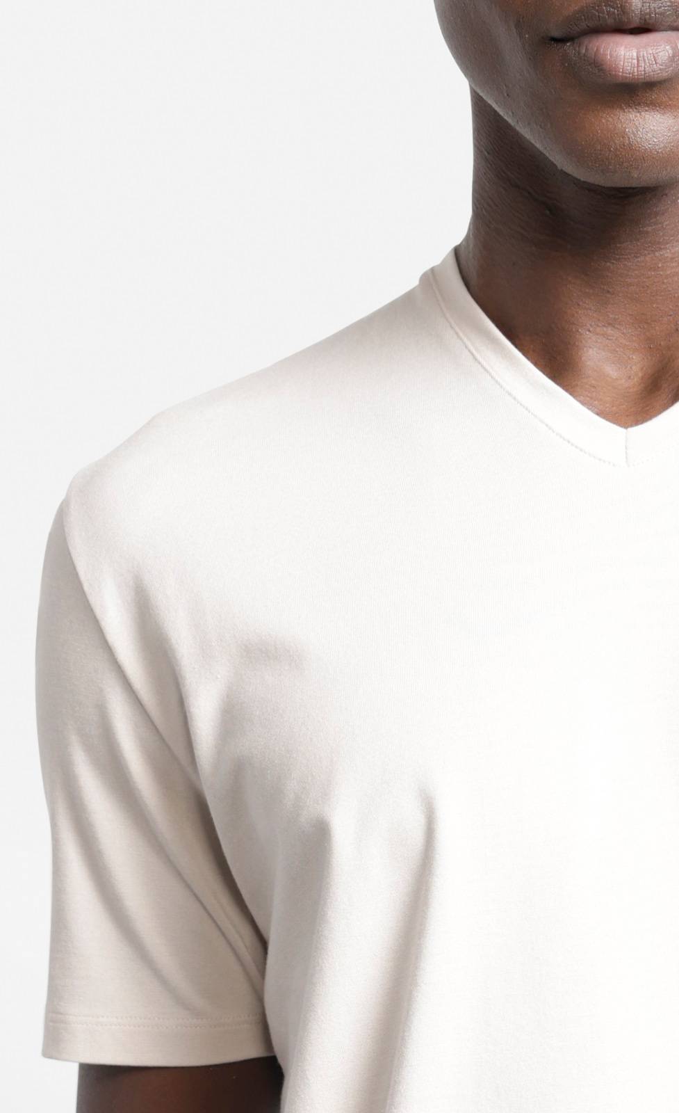 Kiefermann Hapes V-Ausschnitt T-Shirt aus Baumwolle-Modal Fabrikverkauf