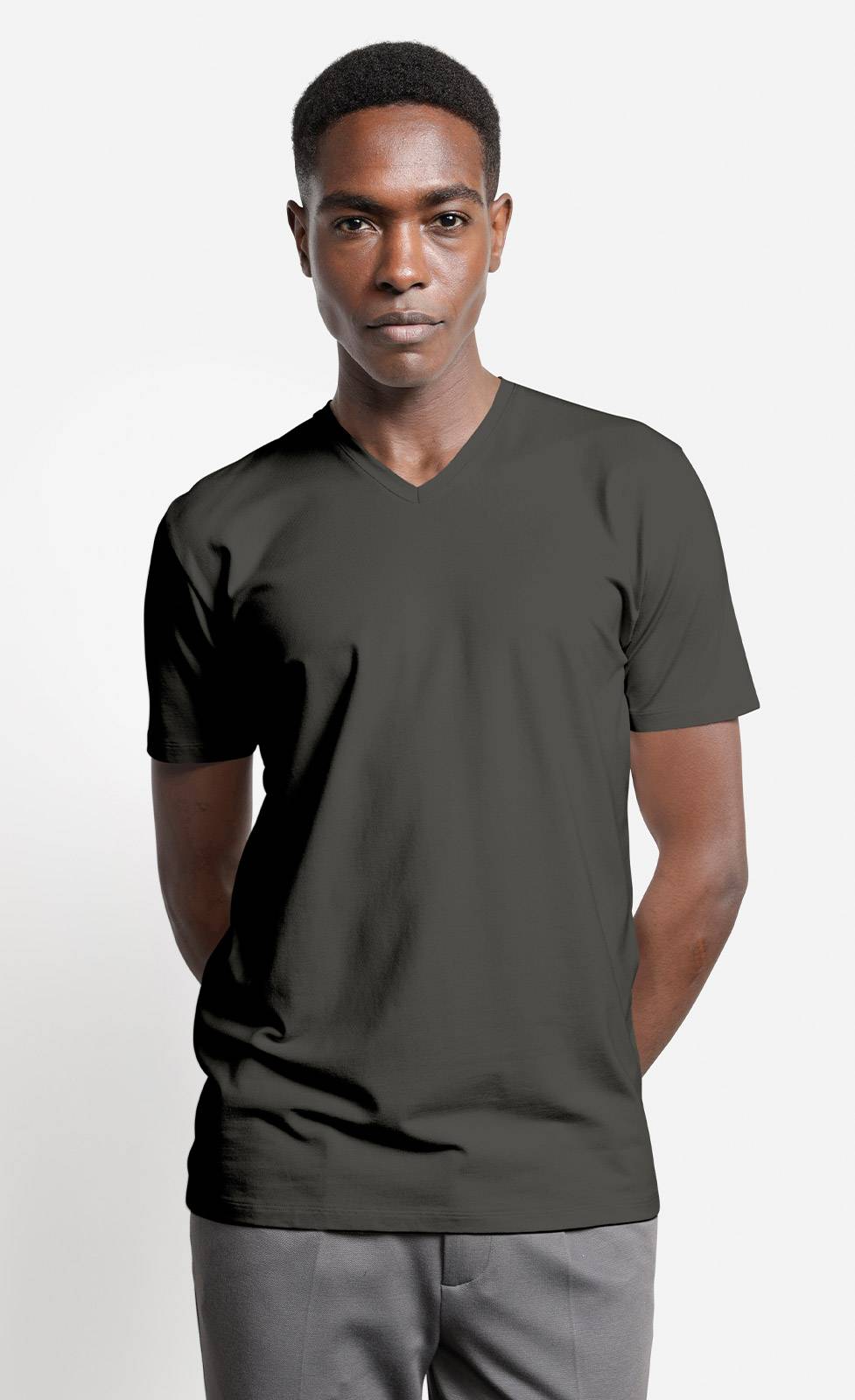 Kiefermann Hapes V-Ausschnitt T-Shirt aus Baumwolle-Modal Fabrikverkauf