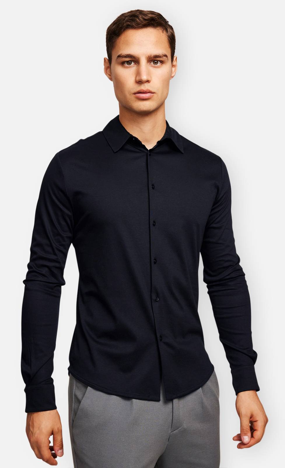 Kiefermann Piuss Jerseyhemd aus merzerisierter Baumwolle Outlet