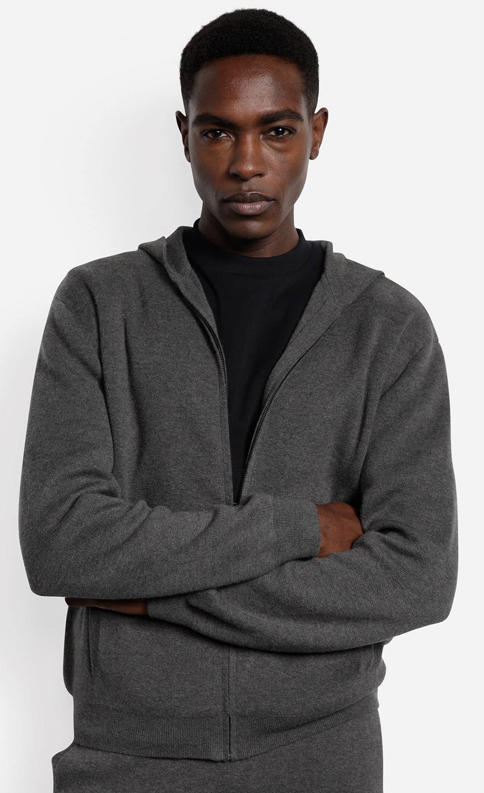 Kiefermann Darioss Kapuzen-Strickjacke aus Baumwolle im Angebot