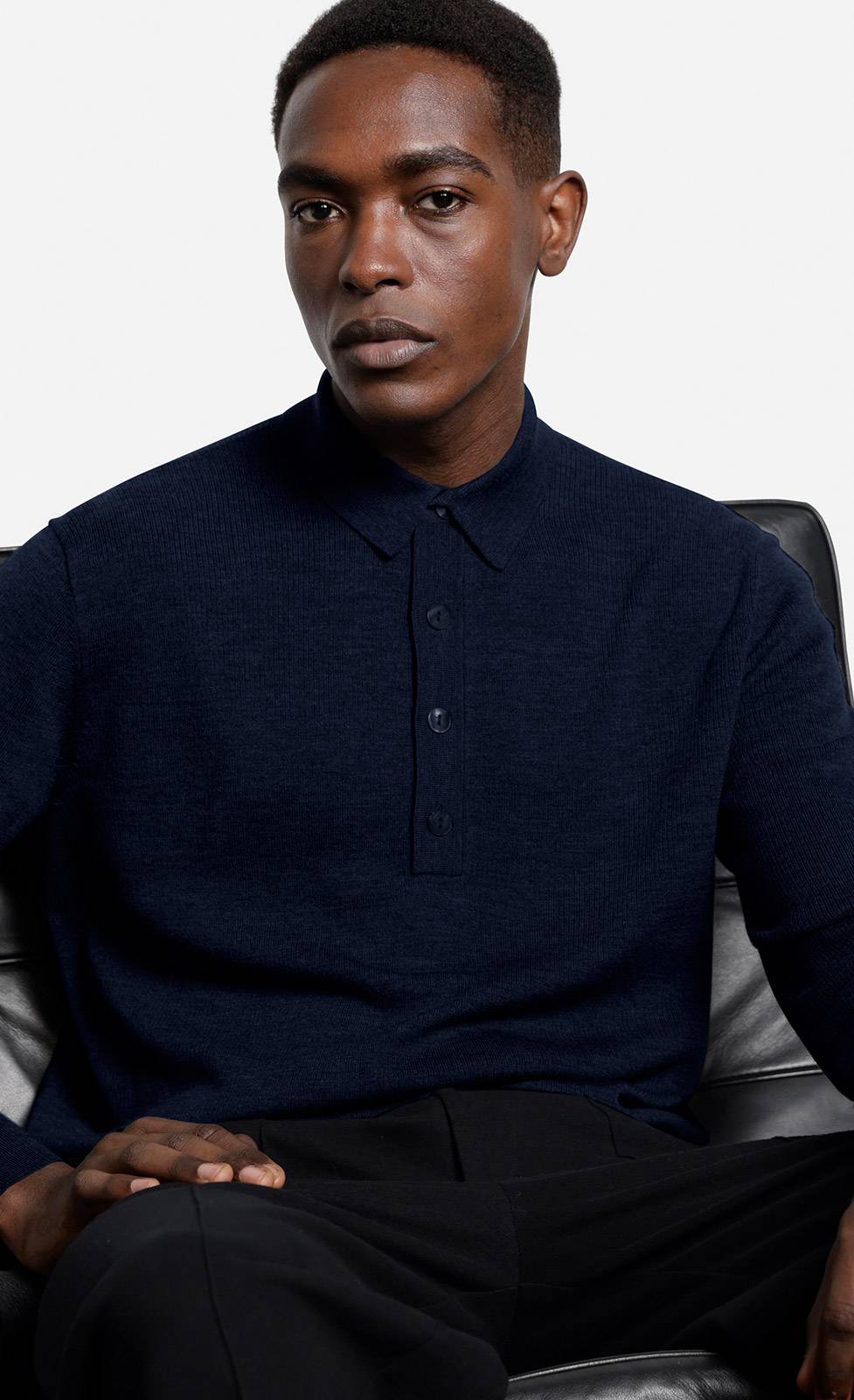 Kiefermann Imano Polopullover aus Merinowolle Schlussverkauf