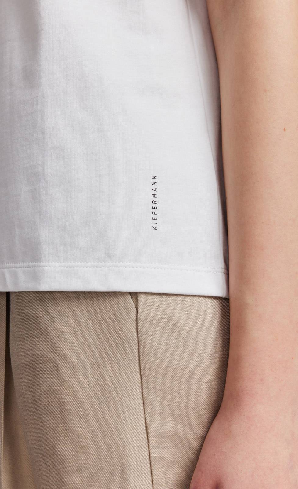 Kiefermann Jetta T-Shirt aus Baumwolle mit Logoprint Schlussverkauf