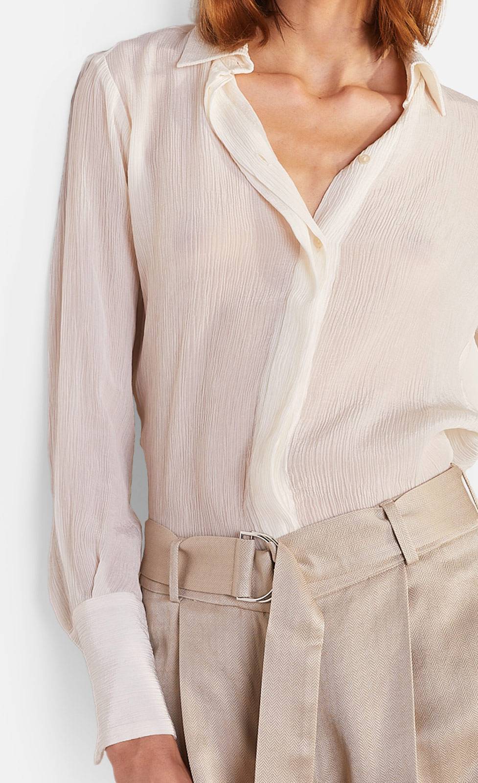 Kiefermann Antje Semitransparente Bluse aus Crinkle-Ware Online