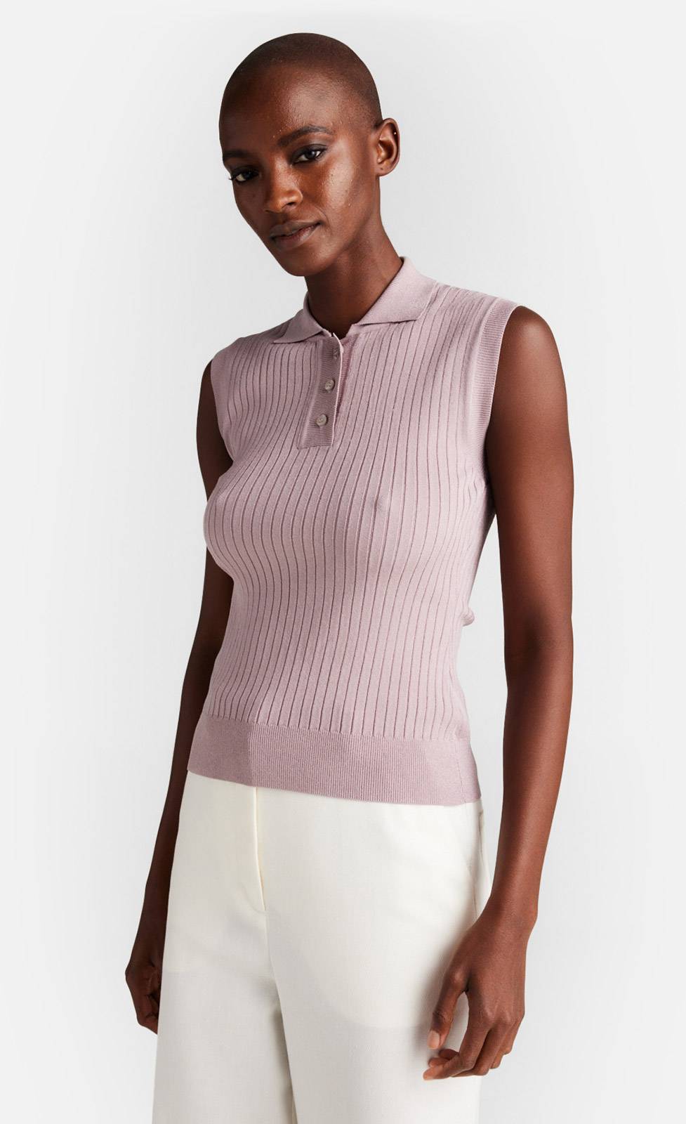 Kiefermann Melody Rippstrickpolo mit Knopfleiste Verkauf