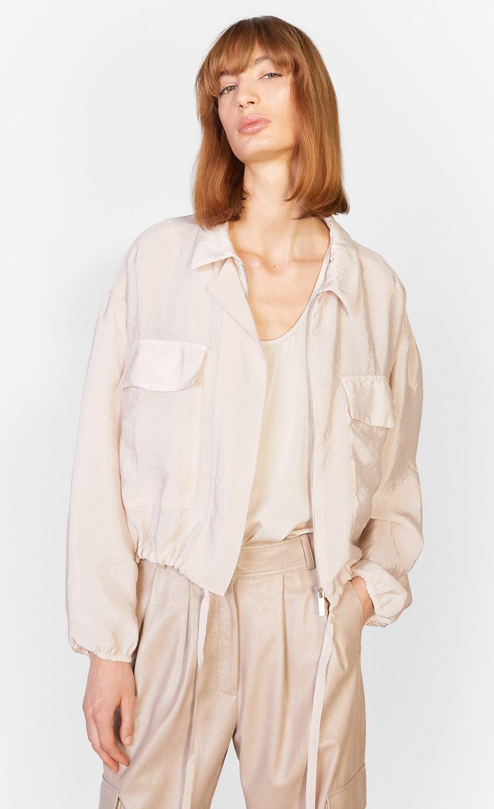 Kiefermann Alana Leichte Jacke in Crinkle-Seidenoptik im Angebot