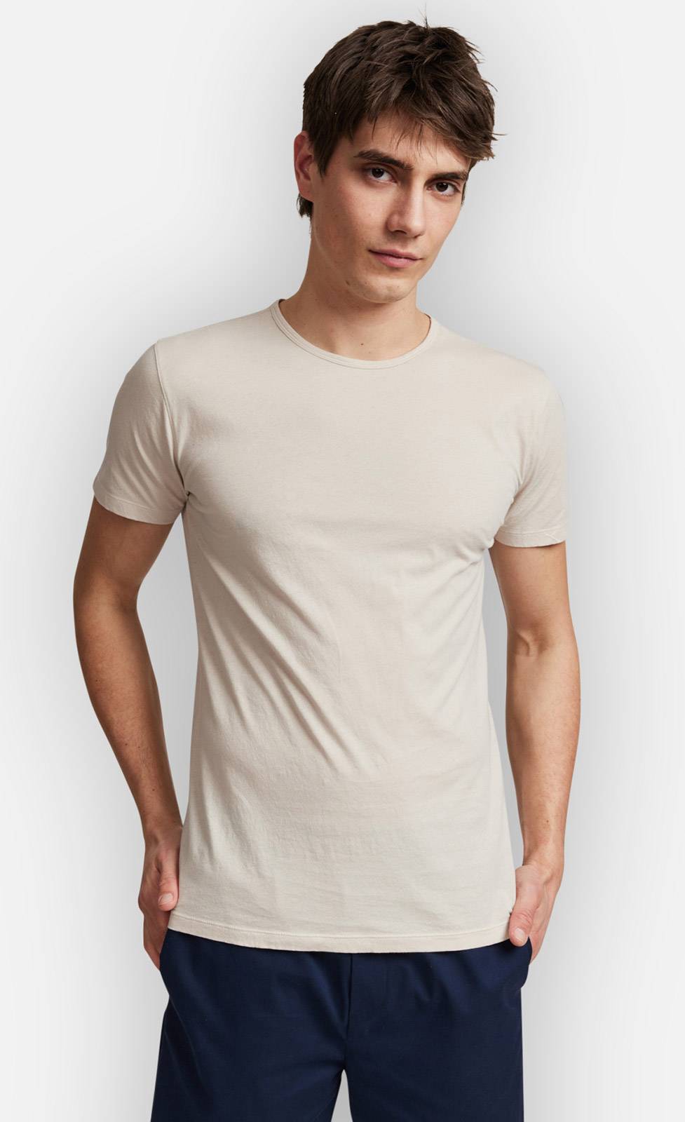 Kiefermann Lio Baumwoll-T-Shirt mit Rundhals Fabrikverkauf