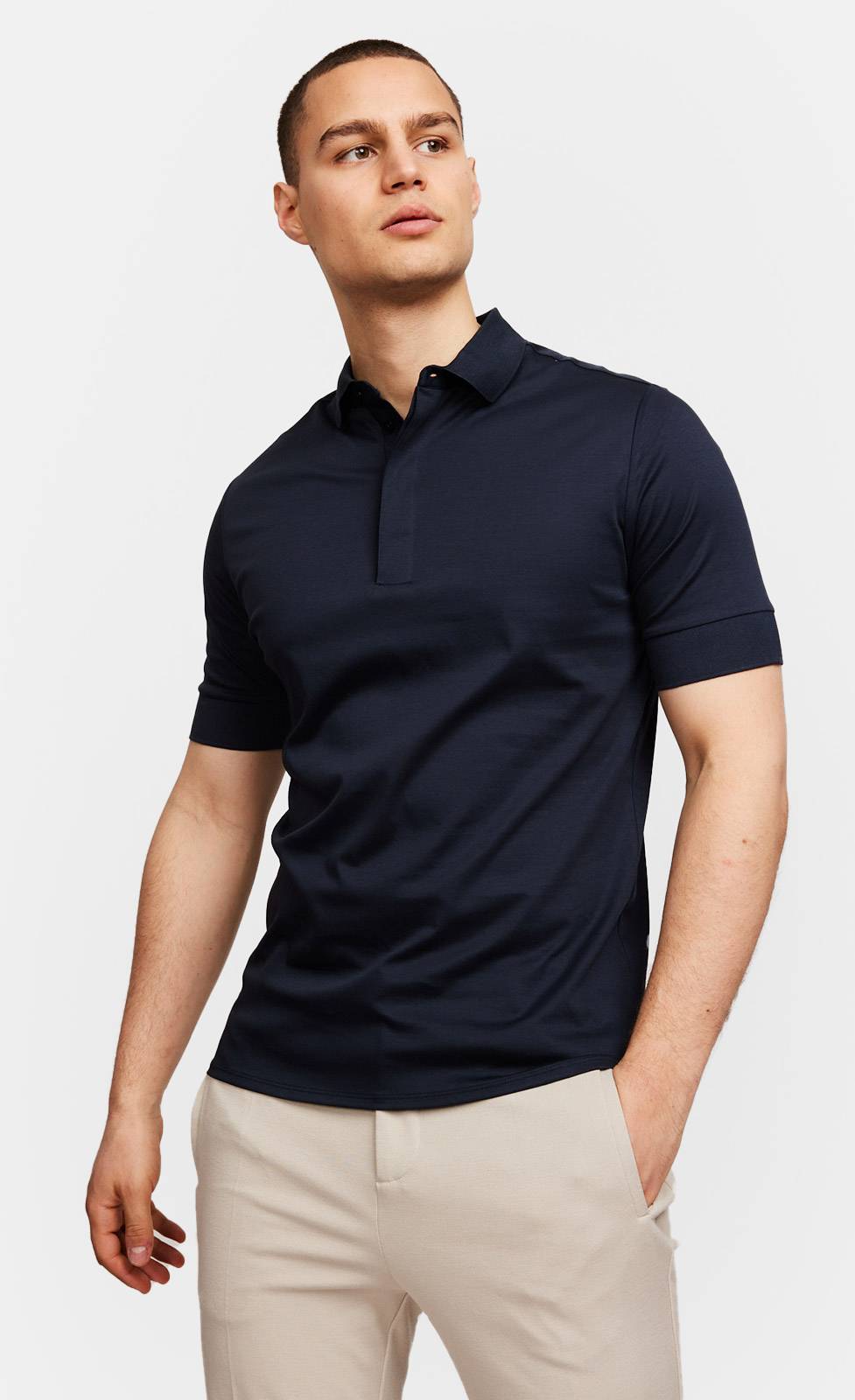 Kiefermann Wilson Poloshirt aus merzerisierter Baumwolle im Angebot