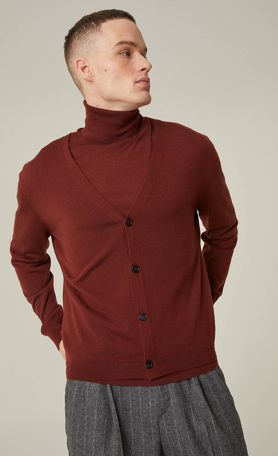 Kiefermann Simon Merino Feinstrickjacke