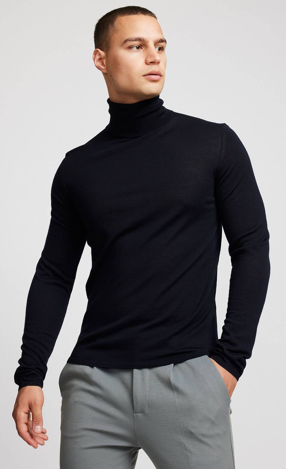 Kiefermann Theo Merino Rollkragen-Strickpullover Verkauf