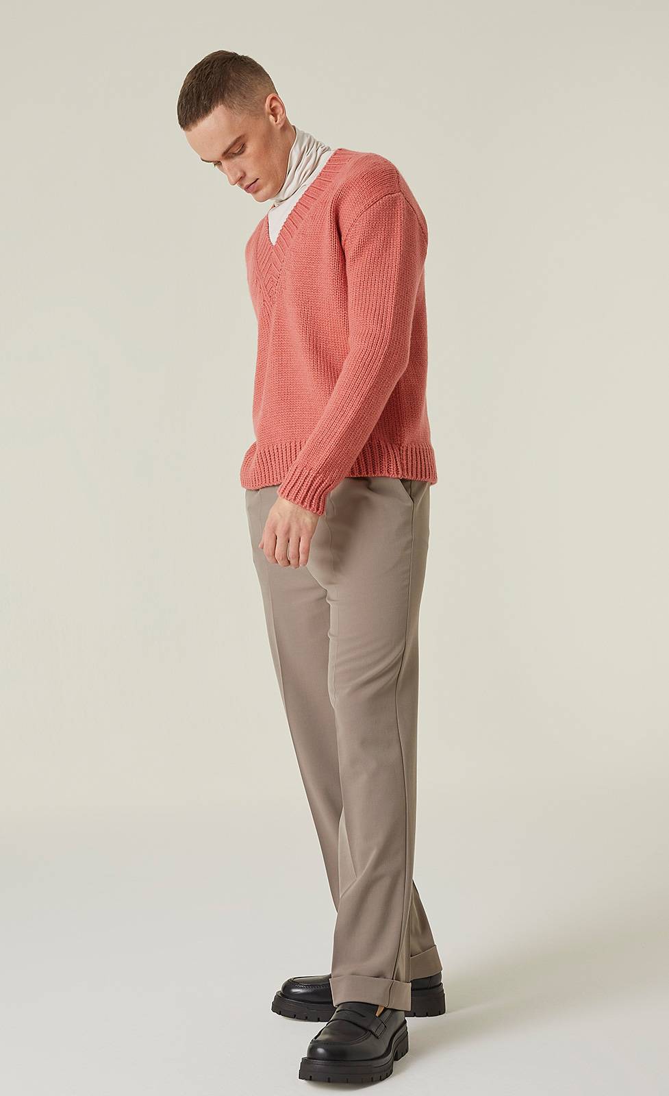 Kiefermann Ezra Grobstrickpullover mit V-Ausschnitt Outlet