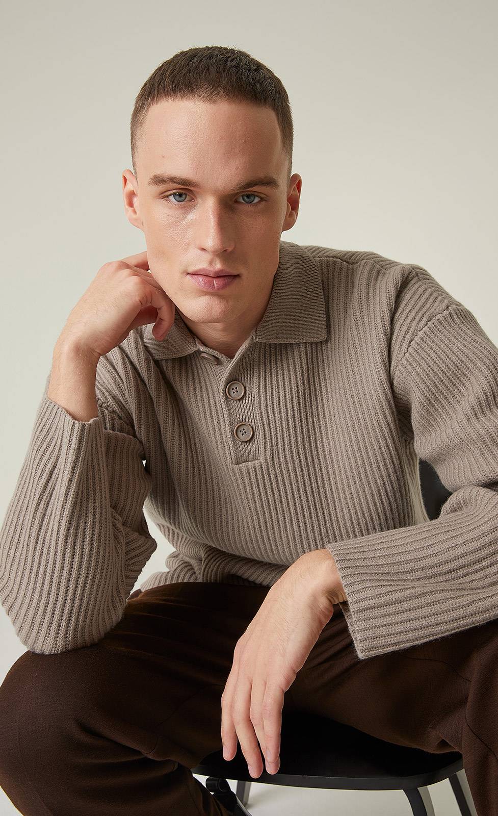 Kiefermann Janosch Polopullover aus Merinowolle Verkauf