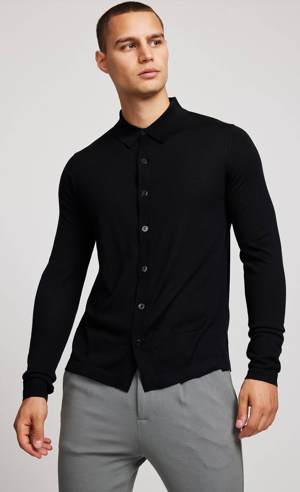 Kiefermann Adam Merino Strickhemd im Angebot