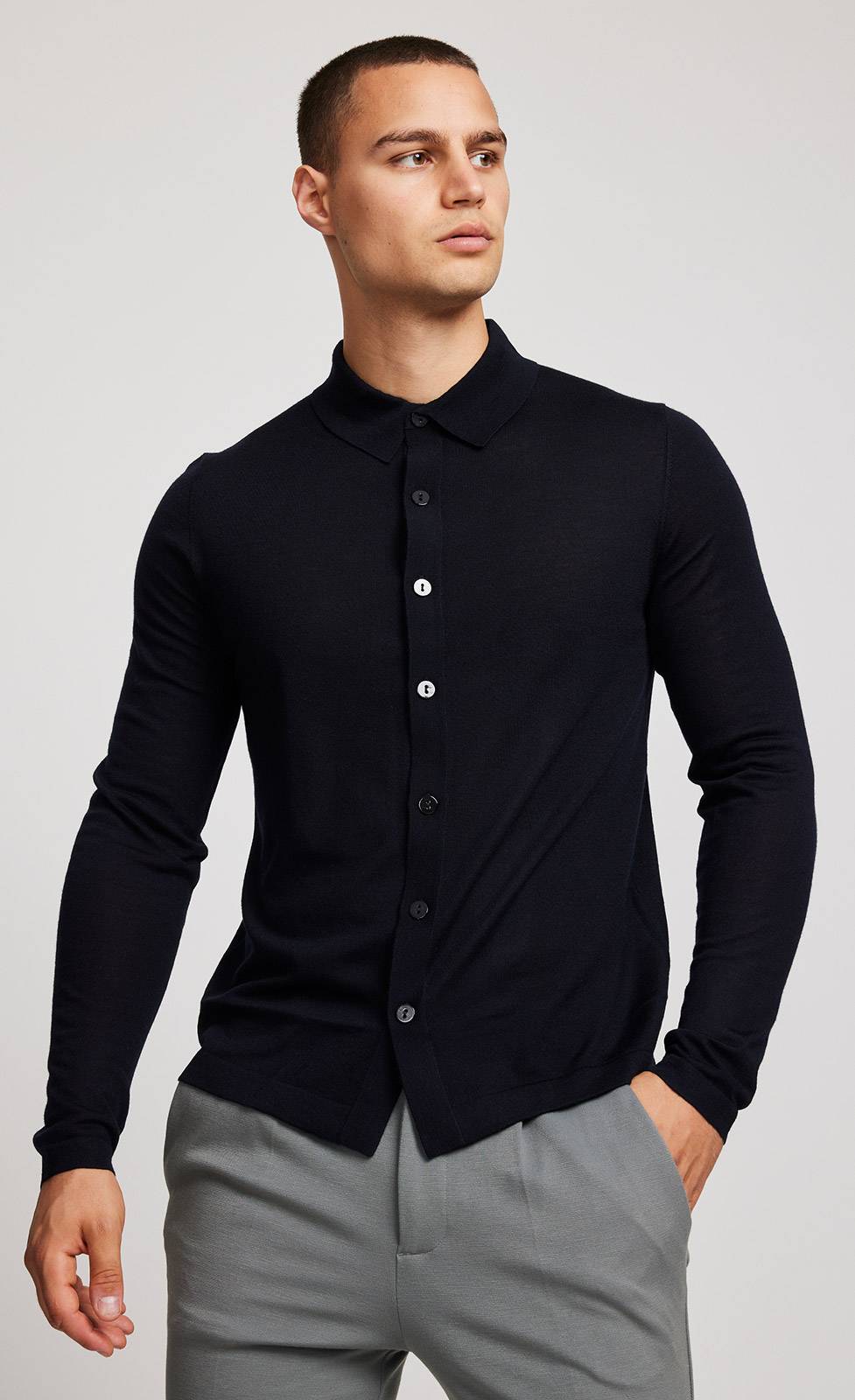 Kiefermann Adam Merino Strickhemd im Angebot