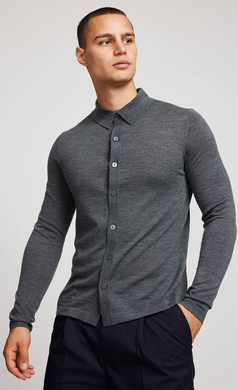 Kiefermann Adam Merino Strickhemd im Angebot