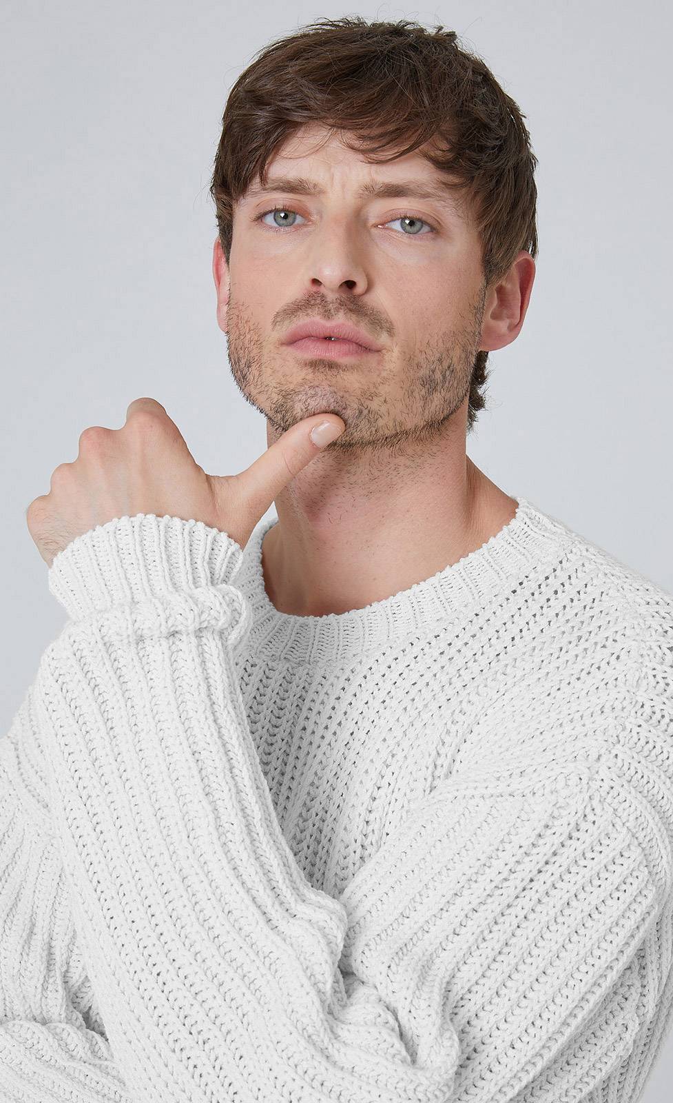 Kiefermann Elio Baumwolle-Leinen Strickpullover Auslauf
