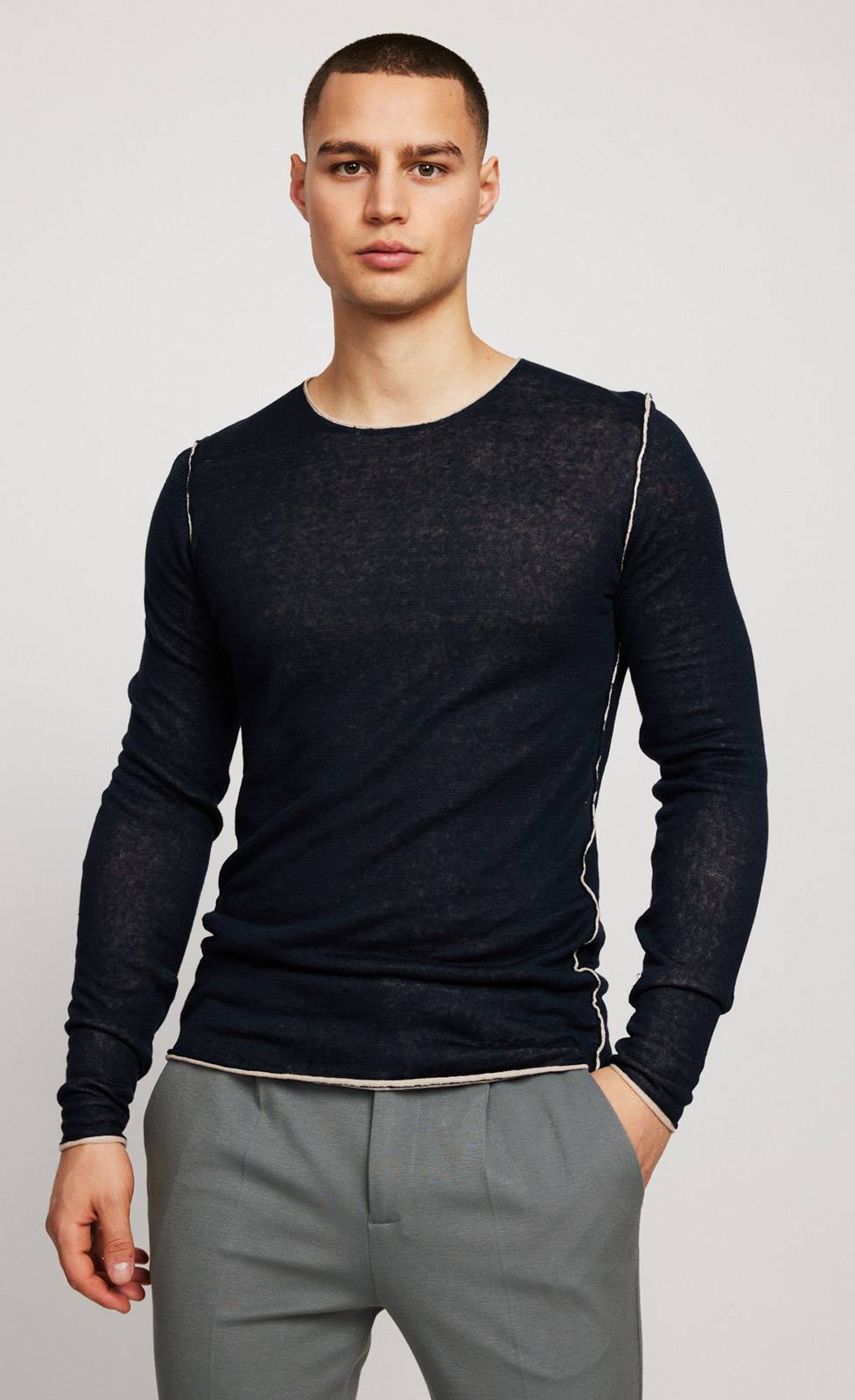 Kiefermann Caius Leinen Strickpullover Günstiger Verkauf