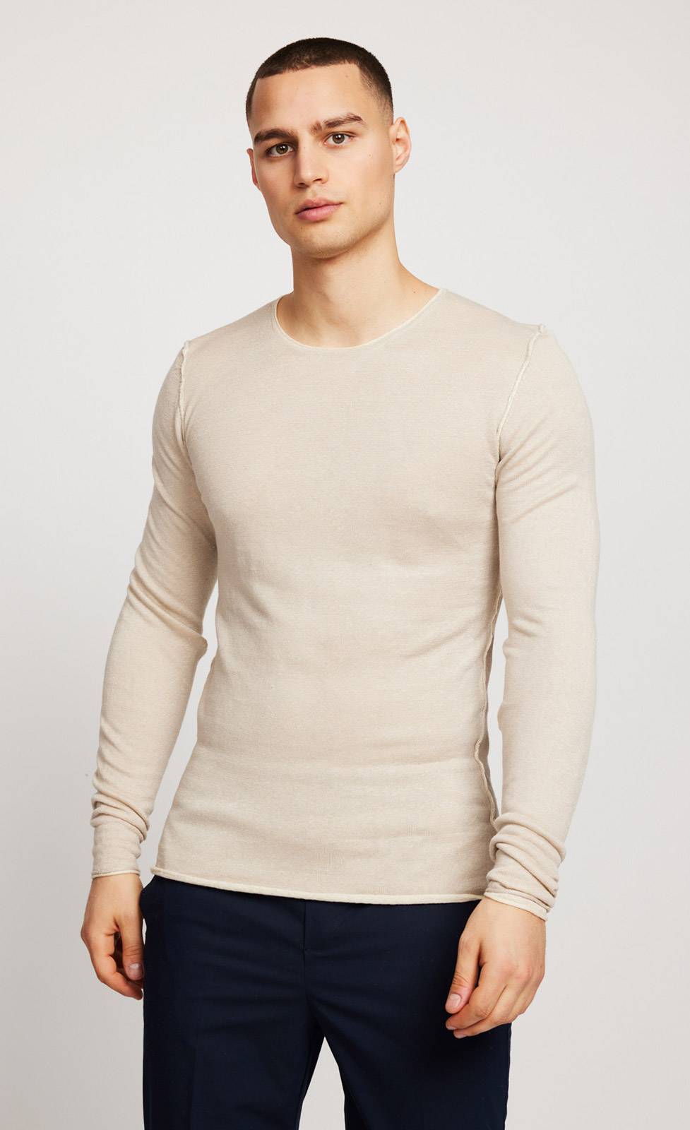 Kiefermann Caius Leinen Strickpullover Günstiger Verkauf