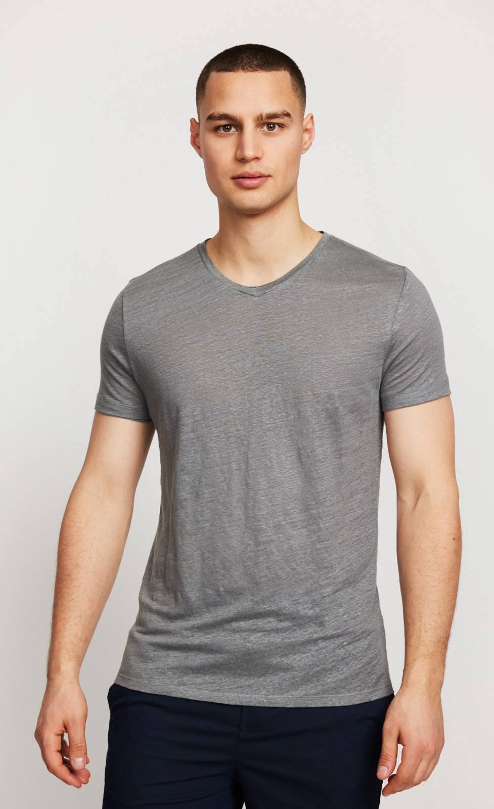 Kiefermann Flynn Leinen V-Ausschnitt-T-Shirt Blitzverkäufe