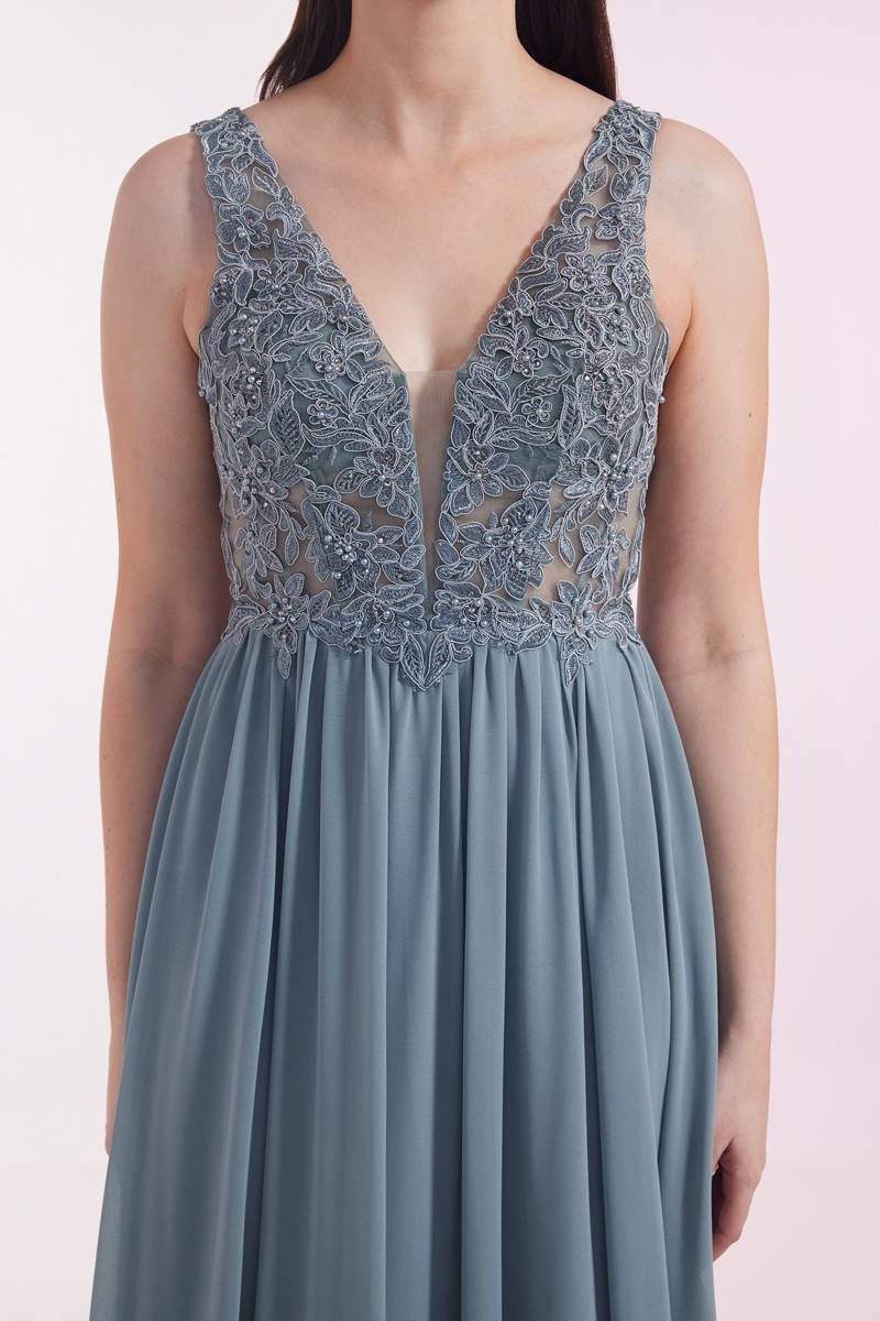 Laona BLOSSOM DRESS Besticktes Maxikleid aus Chiffon Meist gekauft