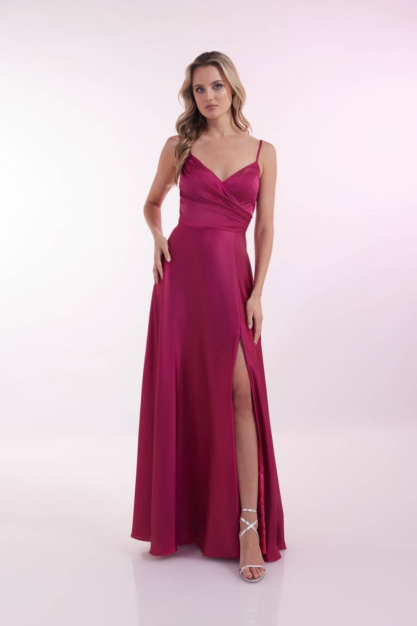 Laona SIMPLE LOVE DRESS Drapiertes Maxikleidmit V-Aussschnittt Auslauf