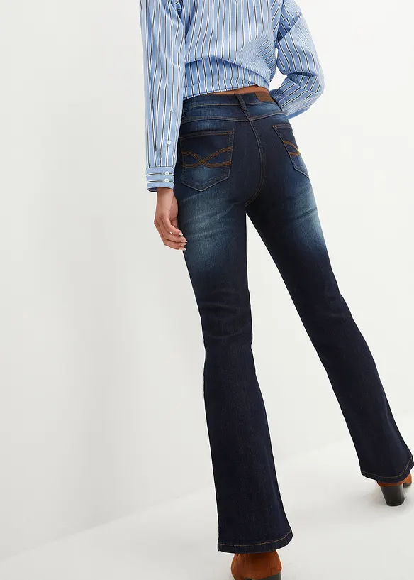 bonprix Bootcut Jeans Mid Waist, Stretch Outlet