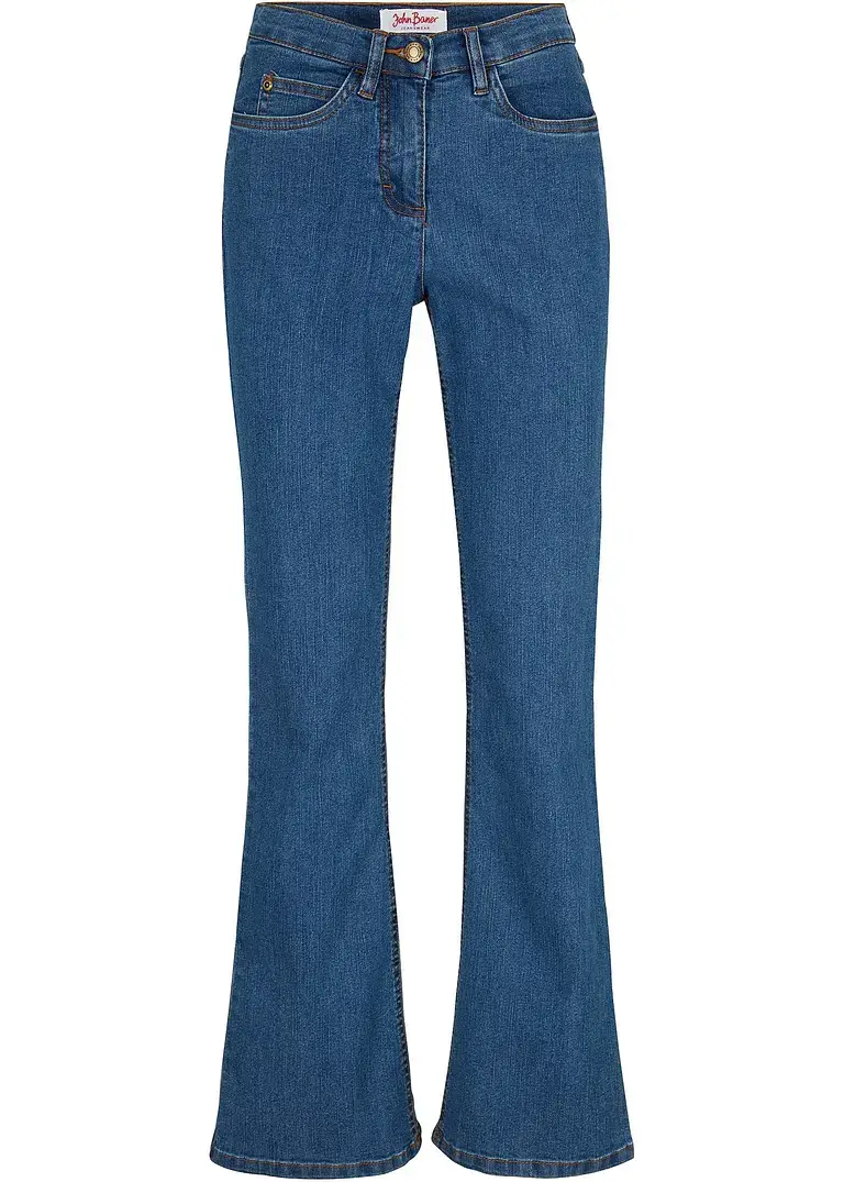 bonprix Bootcut Jeans Mid Waist, Stretch