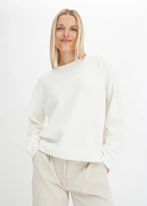bpc bonprix collection Rundhalspullover mit überschnittener Schulter Angebote