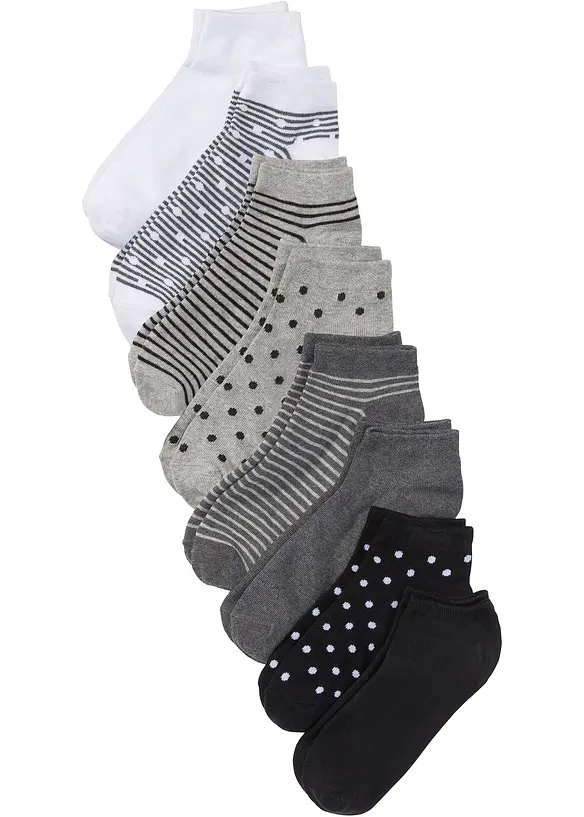 bonprix Sneakersocken mit Bio-Baumwolle (8er Pack)