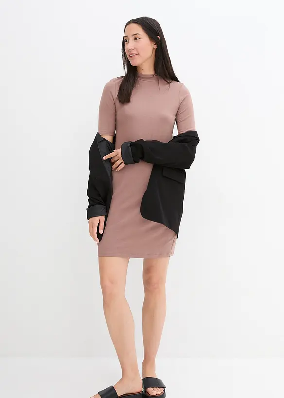 bpc bonprix collection Jersey-Kleid mit Stehkragen, halbarm Neuheiten
