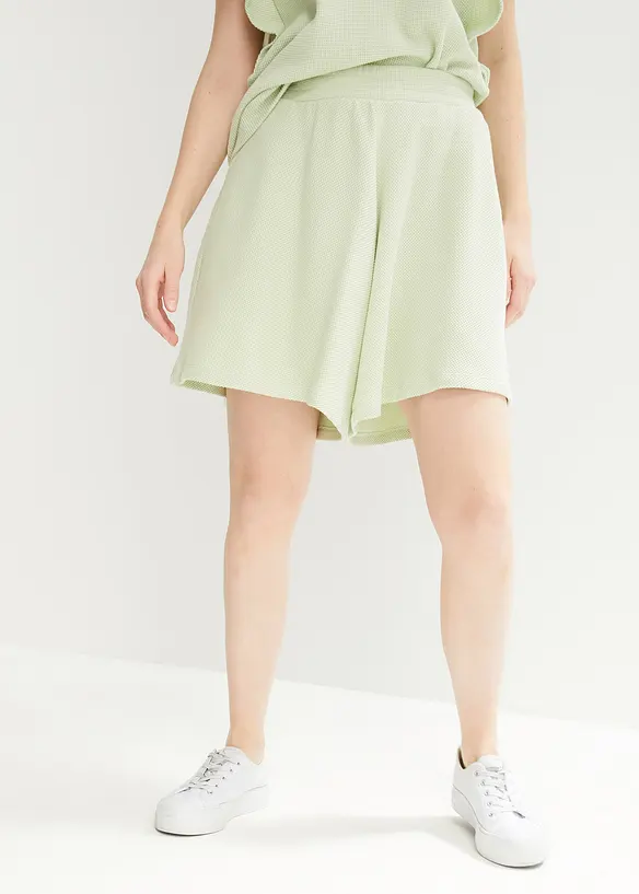 bpc bonprix collection Shorts aus Wafflejersey und High-Waist-Bequembund Begrenzte Freigabe