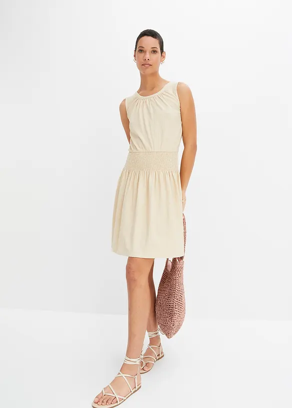 BODYFLIRT Jerseycrepe-Kleid mit Smockeinsatz Begrenzt auf 3 Tage