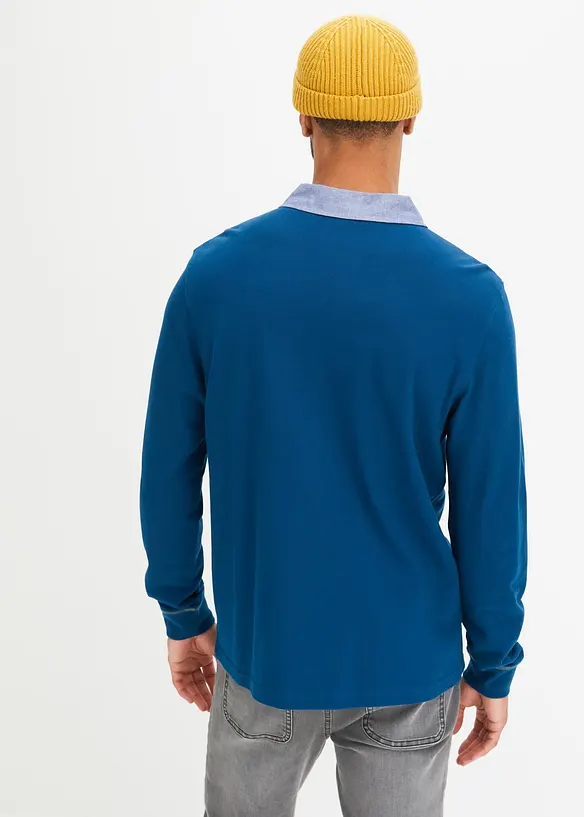 John Baner JEANSWEAR Piquè-Poloshirt aus Bio-Baumwolle, Langarm Hotsell