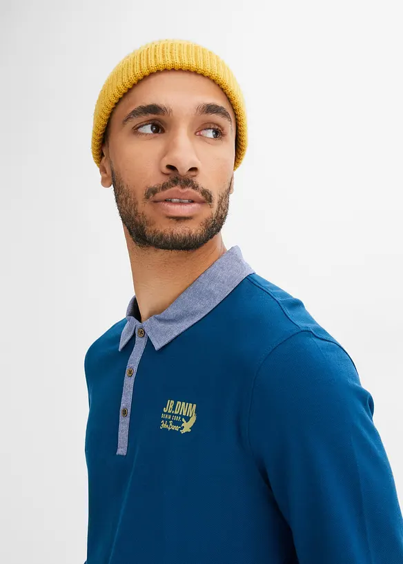 John Baner JEANSWEAR Piquè-Poloshirt aus Bio-Baumwolle, Langarm Hotsell