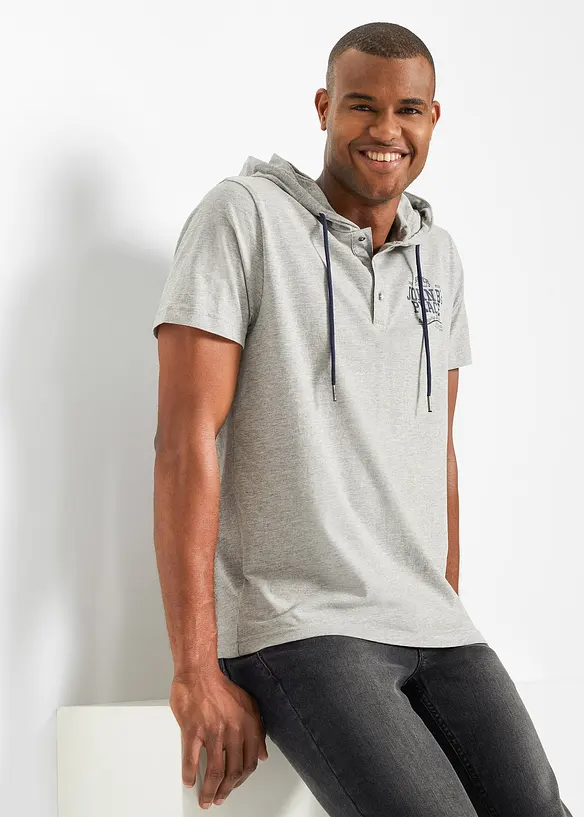 John Baner JEANSWEAR T-Shirt mit Kapuze Zeitlich begrenztes Angebot