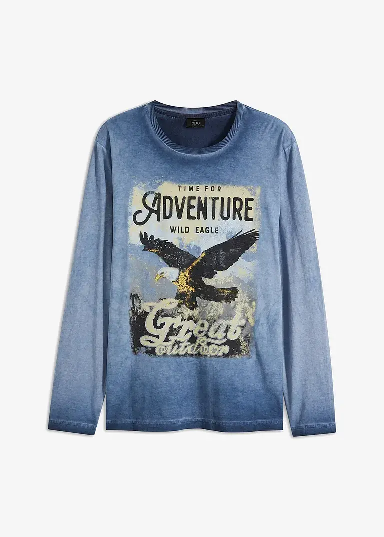 bpc bonprix collection cold-dyed Langarmshirt aus reiner Bio-Baumwolle Tägliche Deals