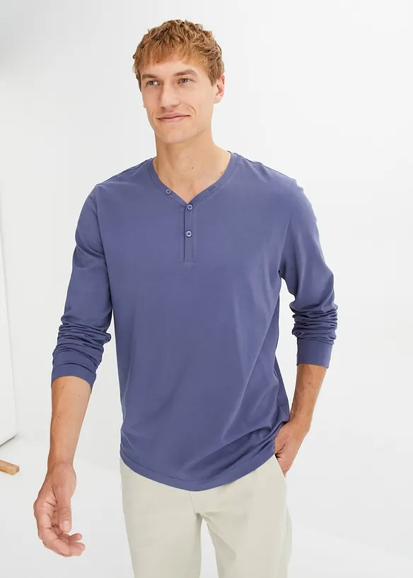 bpc bonprix collection Essential Henleyshirt, Langarm mit Bio-Baumwolle Riesige Ersparnisse