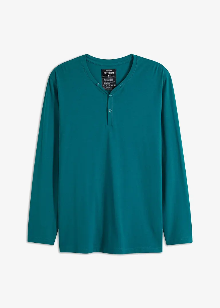 bpc bonprix collection Essential Henleyshirt, Langarm mit Bio-Baumwolle VIP-Rabatte