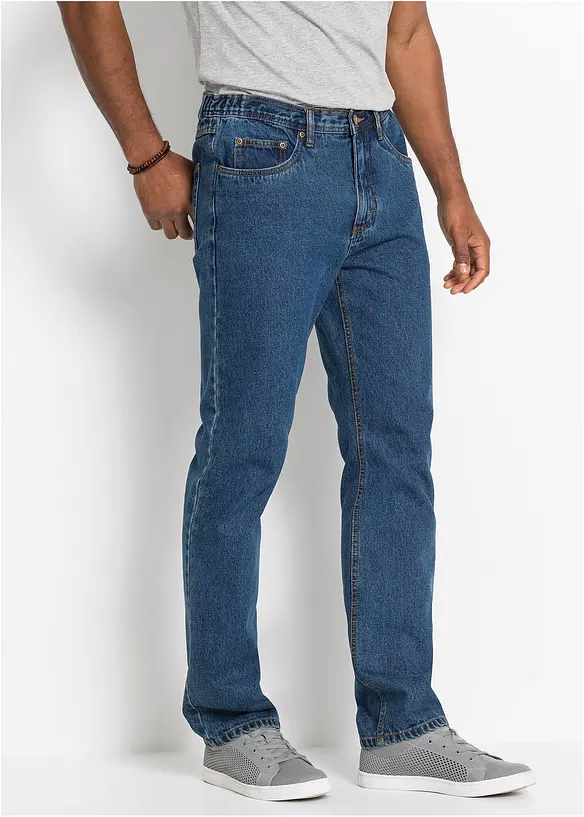 bonprix Classic Fit Jeans mit seitlichem Dehnbund, Straight Kostenlose Rückgabe