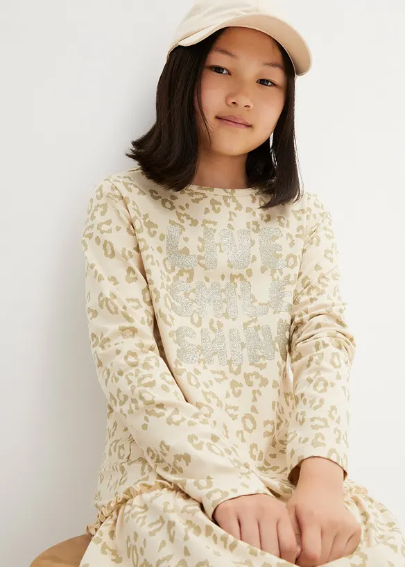 bpc bonprix collection Mädchen Jerseykleid mit Bio-Baumwolle Günstiger Verkauf