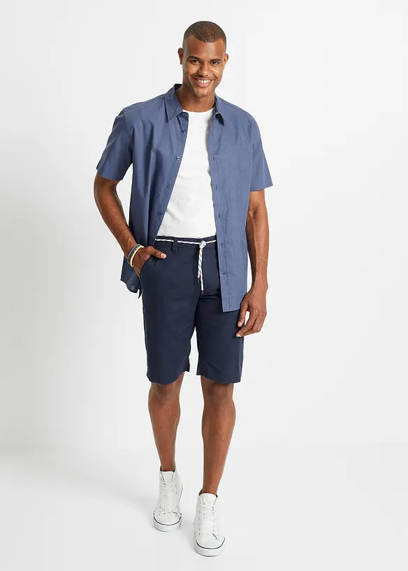 bonprix Chino-Bermuda mit Leinen und Bindeband, Regular Fit Heißer Verkauf