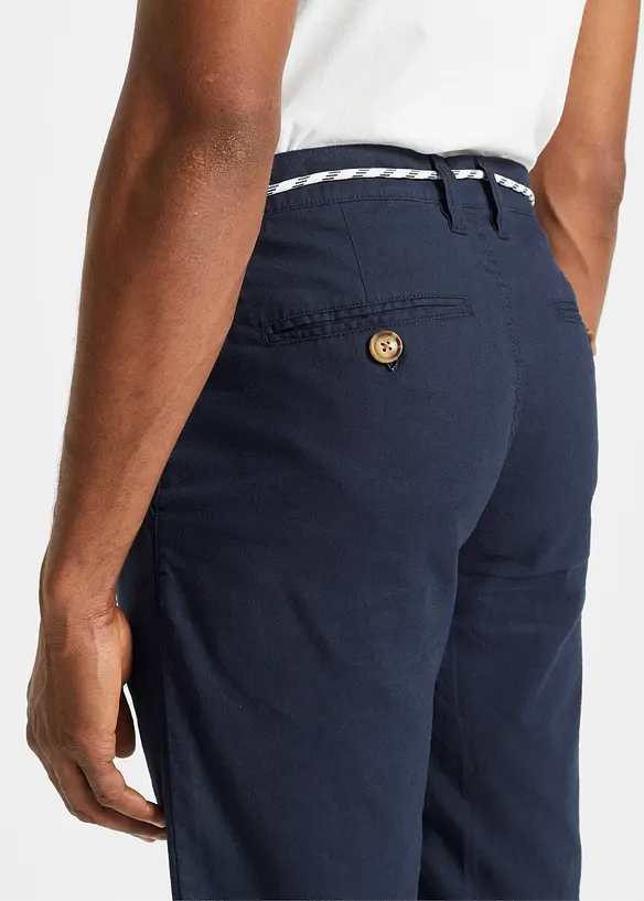 bonprix Chino-Bermuda mit Leinen und Bindeband, Regular Fit Heißer Verkauf