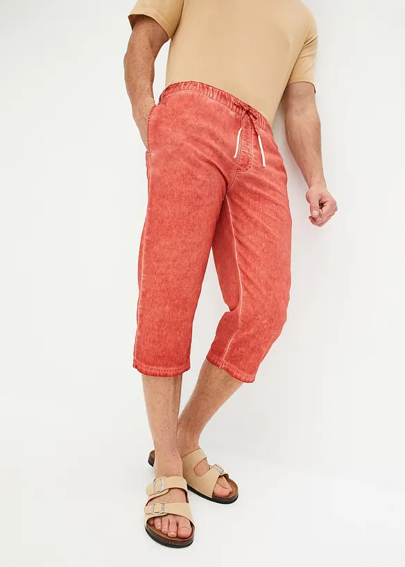 John Baner JEANSWEAR 3/4 Schlupfhose mit Leinen, Regular Fit Neueste Mode