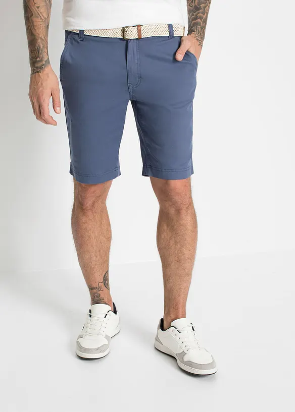bpc bonprix collection Stretch-Chino-Bermuda mit Gürtel, Regular Fit Tiefpreis