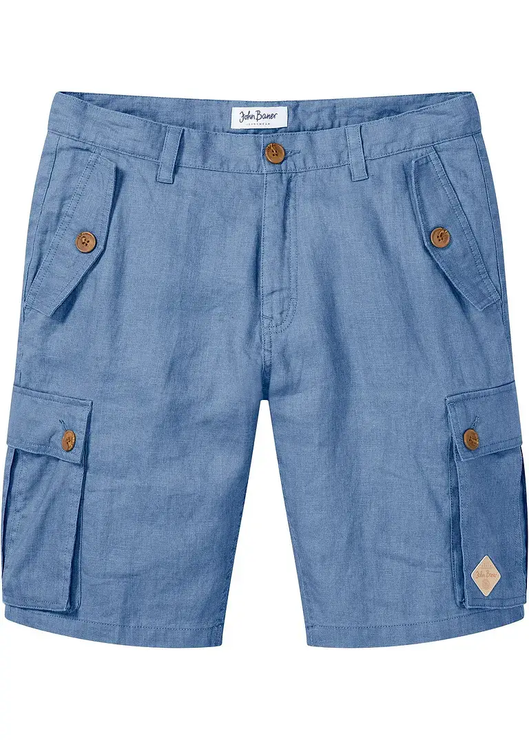 John Baner JEANSWEAR Cargo-Bermuda aus Leinen, Loose Fit Zeitbegrenzte Promotion