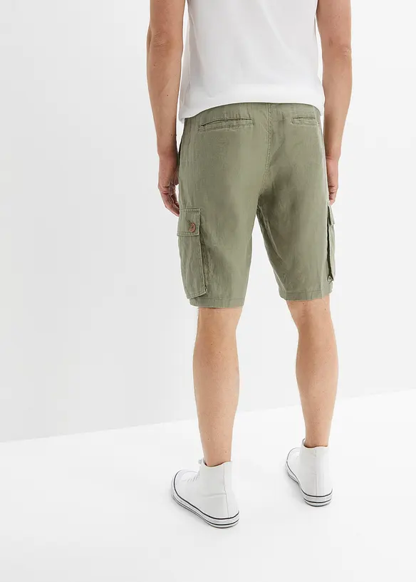 John Baner JEANSWEAR Cargo-Bermuda aus Leinen, Loose Fit Bis zu 50% Rabatt