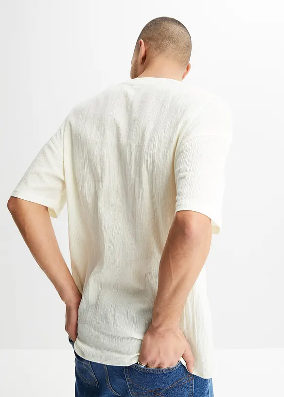 John Baner JEANSWEAR Schlupf-Kurzarmhemd mit Schnürung Sonderangebot der Fabrik