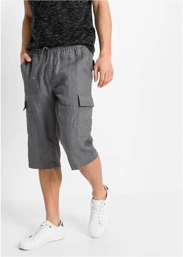 bonprix Schlupf-Cargo-Bermuda mit Leinen, Regular Fit Bis zu 55% Rabatt