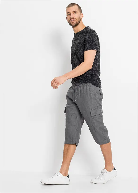 bonprix Schlupf-Cargo-Bermuda mit Leinen, Regular Fit Bis zu 55% Rabatt