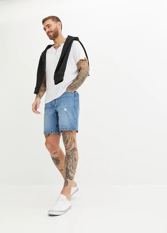 John Baner JEANSWEAR Stretch-Long-Jeans-Shorts, Regular Fit Super Rabatt