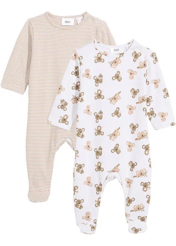 bpc bonprix collection Baby Schlafoverall (2er Pack) aus Bio Baumwolle Sonderangebote